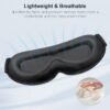 Gritin 100% Blackout Sleep Eye Mask for Women Men, Zero Eye Pressure Sleeping Mask - Ergonomic Design 3D Cutout Eye Movement and Eyelash Friendly Night Blindfold, Ultra Soft & Comfortable for Sleeping - Image 6