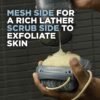DOVE MEN + CARE Shower Tool For Stronger, Healthy-Feeling Skin Active Clean Scrubs and Exfoliates for a Deeper Clean With Body Wash, 4 Pack - Image 3
