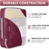 OlarHike 8 Set Packing Cubes for Travel, 4 Various Sizes(Extra Large,Large,Medium,Small), Luggage Organizer Bags for Travel Accessories Travel Essentials,For Carry on Suitcases (Burgundy) - Image 3