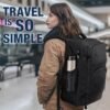 Dinictis 40L Travel Backpack Carry on Flight Approved, Backpack Suitcase for Travel, Personal Item Travel Bag fits 17 inch Laptop- Black - Image 6