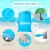 ISOPHO Beach Blanket,Picnic Blankets Waterproof Sandproof for 4-7 Adults, Oversized Lightweight Beach Mat, Portable Picnic Mat, Sand Proof Mat for Travel,Camping, Hiking, Packable w/Bag - Image 4