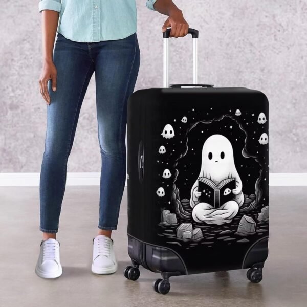 TODIYADDU Black Cute Ghost Elastic Luggage Protective Covers for 18-21 inch Trolley Suitcase Protect Dust Bag Case Child Cartoon Travel Accessories Anti-Scratch Luggage Outerwear Halloween Gifts, S - Image 4