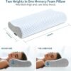 Cervical Neck Pillow for Pain Relief, Contour Memory Foam Pillows for Sleeping, Odorless Ergonomic Pillow Adjustable Orthopedic Cooling Pillow Bed Pillow Neck Support for Side Back Stomach Sleepers - Image 3