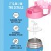 THERMOS FUNTAINER Water Bottle with Straw - 12 Ounce, Sketchbook - Kids Stainless Steel Vacuum Insulated Water Bottle with Lid - Image 4