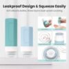 17 Pack Travel Bottles for Toiletries, TSA Approved Travel Size Toiletries Bottles, Leak Proof Travel Size Containers, Travel Essentials for Body Wash, Shampoo, Lotion & Conditioner Blue - Image 4