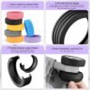 16-piece carry-on suitcase caster silicone cover, easy to install, wear-resistant and noise-proof, suitable for 8 swivel wheels silicone luggage wheel protective cover (Purple) - Image 5