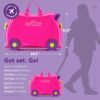 Trunki Ride-On Kids Suitcase | Tow-Along Toddler Luggage | Carry-On Cute Bag with Wheels | Kids Luggage and Airplane Travel Essentials: Trixie Girl Pink - Image 2