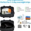 Small Gym Bag 14 inch lightweight Carry On Mini Duffel Bag for Travel Sport - Black - Image 4