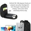 MATEIN Extra Large Business Travel Anti Theft Laptop Backpack, 18 Inch TSA Airline Approved Carryon Backpack for Women Men, Work Bag with USB Port and Luggage Strap, Black - Image 2