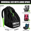 Car Seat Travel Bag for Airplane, Large Car Seat Bags for Air Travel with Padded Straps, Gate Check Storage Bag/Backpack for Car Seat Airport, Carseat Cover Travel - Baby Travel Essentials for Flying - Image 3