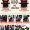 SEVEN SPARTA Car Seat Tray for Kids Toddler Travel with Soft Rubber Base, Rotatable and Removable Cup Holder Snack Tray for Food Color and Play for Family Road Trip Essentials (1, Large Base) - Image 4