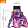 32/40/64/128 oz Neoprene Insulated Water Bottle Carrier Bag, Sling Bag Sleeve Pouch Holder with Strap & Paracord Handle and 2 Pocket for Travelling, Hiking, Camping - Image 5