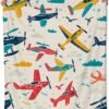 Airplane Blanket Aviation Adventure Colorful Planes and Clouds Throw Blankets Gifts for Kids Boys Lightweight Soft Fleece Cozy for Sofa Couch Bed Room Travel Birthday Party Decor 50x60in