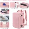 Beraliy Large Travel Backpack for Women, Personal Item Bag Airline Approved, Carry On Luggage, 17.3 inch Laptop Backpack, Waterproof Backpack,Hiking Backpack, Pink - Image 8