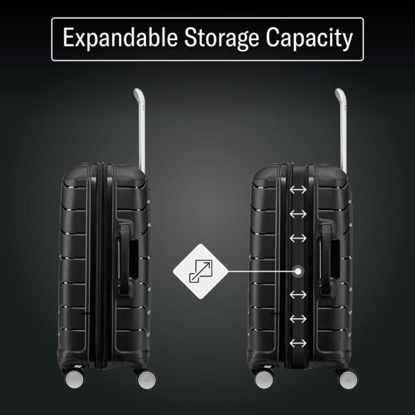 Samsonite Freeform Hardside Expandable with Double Spinner Wheels, Carry-On 21-Inch, Black - Image 6