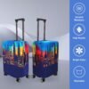 Travel Luggage Cover Protector Washable Suitcase Cover Fits 18-22 Inch Luggage (S,Blue,Landmark) - Image 2