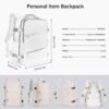 HOMIEE Travel Backpack for Women, Carry On Backpack with USB Charging Port, TSA Approved Personal Item Bag Spirit Airlines, 15.6 Inch Laptop Backpack for Colllege Work, Beige - Image 8