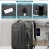 Travel Backpack, Extra Large Backpack, Carry On Backpack, Expandable Airline Approved Water Resistant Business Luggage Suitcase Daypack Bag Fits 17 Inch Laptops, Travel Gifts for Men Women, Black - Image 3