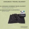 COCOON - Coolmax Travel Blanket | Compact Throw Blanket for Camping and Hiking | Fits in Backpack | Attaches to Luggage | Travel Essential | Fast Drying (Regular 70" x 55"- Black) - Image 2