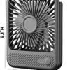 Koonie USB Desk Fan, Strong Wind Ultra Quiet Small Personal Fan with 180° Tilt Folding and 3 Speeds Adjustable, USB-C Corded Powered Mini USB Fan for Office Desktop Bedroom - Image 7