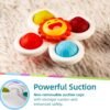 LiKee Strong Suction Cup Fidget Spinnerz Sensory Bath Toys for Baby 10 12 18 Months Airplane Car Travel Table & Window Toys for 1 2 Year Old Toddler Boys and Girls (Sun) - Image 4