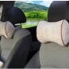 ALIBO Chairs Recliner Neck Rest Back Pillow Pain Relief Supports Car Airplane Travel Curve Pillow with Adjustable Elastic Strap Head Protector Pillow Beige 1 Piece,Firm One - Image 2