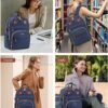 LOVEVOOK Laptop Backpack for Women & Men, Unisex Travel Anti-theft Work College Bag, Business Computer Backpacks Purse, Casual Hiking Daypack with Lock, Fits 15.6 Inch Laptop, Dark Blue - Image 8