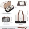 LOVEVOOK Travel Duffle Bag, Weekender Bags for Women with Shoes Compartment, Gym Duffel Bag Carry on Overnight Travel Bags with Toiletry Bag, Tote Hospital Bag for Women Labor Delivery, 3Pcs Set - Image 3