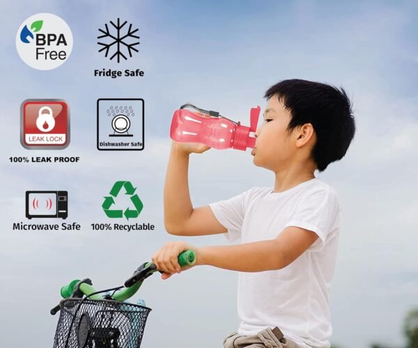 MILTON 16 pack 6 oz Kids Water Bottle for School Leak Free Flip Lid- Portable Small Sports Water Bottle for Adults Carry Strap Party Favors for Kids Treats Prizes Gifts Goodie Bag Stuffers Bulk Pack - Image 6