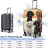 Travel Luggage Cover Poodles Dogs Suitcase Covers for Luggage Fashion Suitcase Protector Fits 18-32" Luggage, Black, L, Luggage Set - Image 2