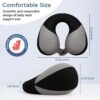 COOLBEBE Kids Travel Neck Pillow for Airplane, Toddler Neck Pillow for Traving, Comfortably Double Support for Head, Neck, and Chin, Travel Gifts for Children(1, Black) - Image 6