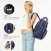 LOVEVOOK Laptop Backpack for Women & Men, Unisex Travel Anti-theft Work College Bag, Business Computer Backpacks Purse, Casual Hiking Daypack with Lock, Fits 15.6 Inch Laptop, Dark Blue - Image 6