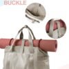 BAGSMART BAGSMART Gym Bag for Women, Carry on Weekender Overnight Bag, Travel Duffel Bags with Trolley Sleeve, Personal Item Travel Bag Tote Bag Workout Dance Bag, Beige-34L - Image 3