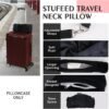 Stuffable Travel Pillow, Stuffable Neck Pillow for Travel, Travel Neck Pillow Stuffed with Clothes Storage - No Extra Baggage Fees, Fits 5+ Days of Travel Essentials, No Filler (Black) - Image 3