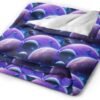 (Planet) Print Fall Throw Blanket Personalized Soft Flannel Blanket for Bed Couch Sofa, Blanket for Lightweight Fuzzy Cozy Blankets for Travel Office Home 50"X40" - Image 3