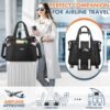 HUANLANG Travel Duffel Bag Carry On Tote Bags for Women,Weekender Overnight Bag with Shoes Compartment,Sports Tote Gym Bag - Image 6
