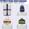 Travel Belt for Luggage, Add a Bag Luggage Straps Suitcase Travel Belt Over Handle for Carry On Bag, Adjustable 2-in-1 Elastic Luggage Belt Bag Bungee Travel Essential Accessories(DK-Purple) - Image 4