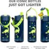 Elemental Leak Proof Water Bottles for Kids - Splash Kids Water Bottle for School with Fun Charm Handle - BPA Free Tritan Plastic Reusable Water Bottle with Straw - Dinosaur Friends - 18oz - Image 3