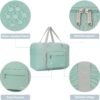 For Spirit Airlines Personal Item Bag 18x14x8 Foldable Travel Duffel Bag Tote Carry on Luggage for Women and Men (Mint Green) - Image 4