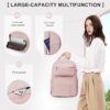 coowoz Travel Backpack for Women Men Mochila de Viaje Laptop Work Backpack Hiking Gym College Backpack Rucksack Travel Essentials Personal Item Travel Bag Carry on Backpack Flight Approved Pink - Image 3