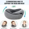 Travel Neck Pillows for Airplanes 2024 New Travel Pillow Neck Travel Pillow Memory Foam Airplane Pillow Soft Airplane Neck Pillow(Dark Blue) - Image 2