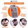 Modern Advantage Inflatable Travel Pillow for Airplanes with Adjustable Extra Bottom, Support Head & Chin to Avoid Neck & Shoulder Pain, for Travelling, Office Napping with Eye Mask & Earplug (Grey) - Image 5