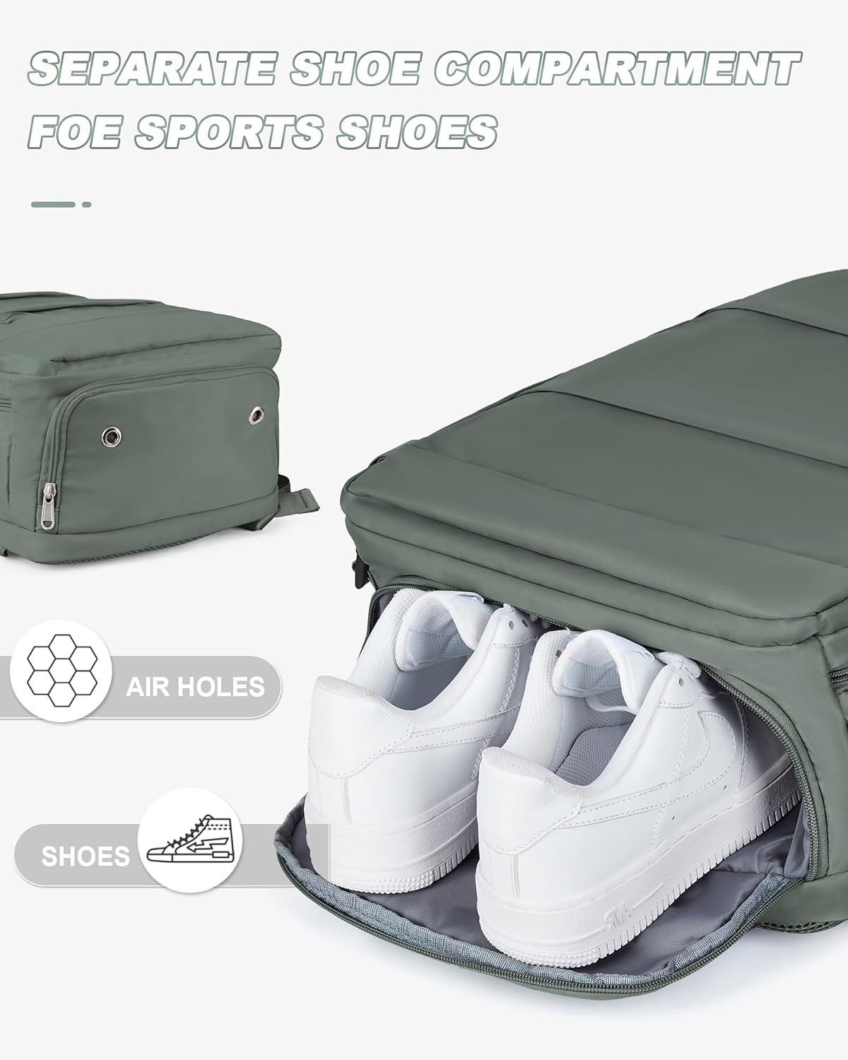 Travel Backpack For Women Men Airline Approved Carry On Bags For Airplanes Gym Bag With Shoe Compartment Backpack For Traveling On Airplane Waterproof Laptop Backpack College Travel Essentials - Image 6