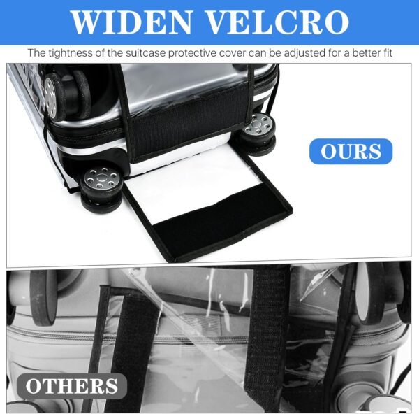 4 PCS Luggage Covers,20/22/24/28 In Clear PVC Suitcase Covers for Luggage,Waterproof Luggage Protector for Travel (Transparent Border, Regular Style) - Image 6