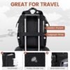 LOVEVOOK Laptop Backpack,15.6 Inch Professional Womens Purse Computer Bag Nurse Teacher Backpack,Waterproof College Work Bags Carry on Travel Back Pack with USB Port,Black - Image 4
