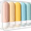 Travel Bottles for Toiletries, 5 Pack TSA Approved Travel Size Containers, 3oz Leak Proof Refillable Travel Accessories for Shampoo Conditioner, BPA Free Travel Bottles with Toiletry Bag
