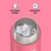 THERMOS ICON SERIES Insulated Water Bottle with Straw Lid - 18 Ounce, Hot Pink - Stainless Steel Vacuum Insulated Water Bottle with Straw Lid - Image 4