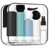17 Pack Travel Bottles for Toiletries, TSA Approved Travel Size Toiletries Bottles, Leak Proof Travel Size Containers, Travel Essentials for Body Wash, Shampoo, Lotion & Conditioner Blue