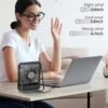 Koonie USB Desk Fan, Strong Wind Ultra Quiet Small Personal Fan with 180° Tilt Folding and 3 Speeds Adjustable, USB-C Corded Powered Mini USB Fan for Office Desktop Bedroom - Image 6