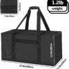 INFANZIA 24x12x12 inches Sports Duffle Bag, Large Travel Duffel Tote Bag with Trolley Sleeve, Water Resistant Durable Zipper Weekender Overnight Luggage Bag for Men - Image 3